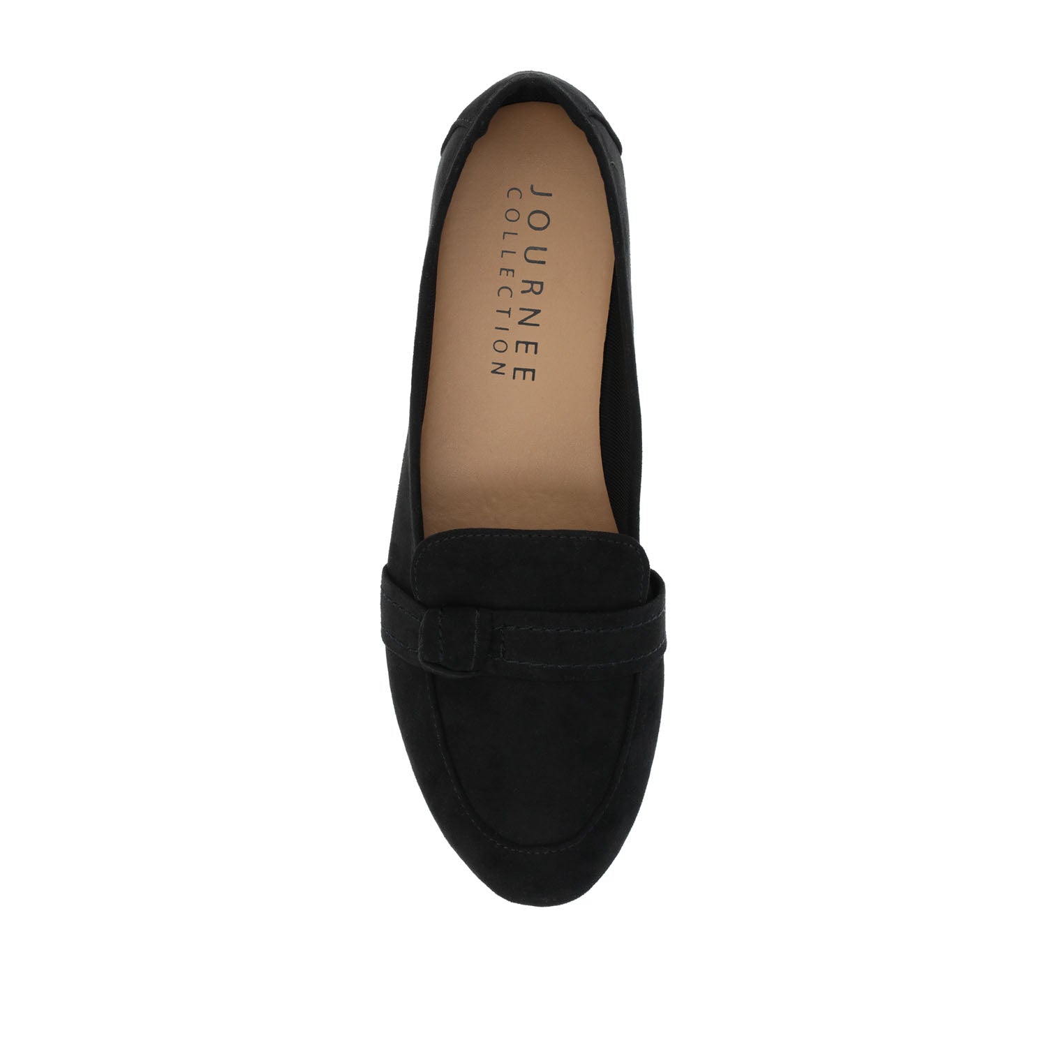 MARCI LOAFER FLATS IN FAUX SUEDE - Black