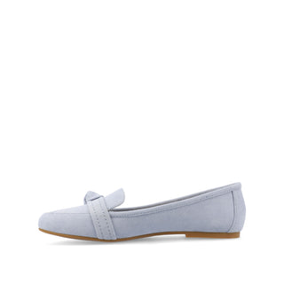 MARCI FAUX SUEDE LOAFER FLATS IN WIDE