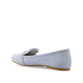 MARCI FAUX SUEDE LOAFER FLATS IN WIDE