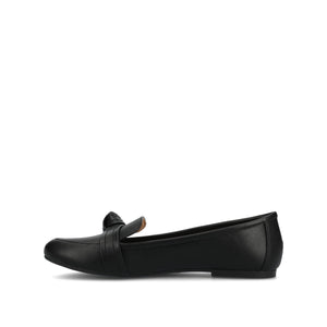MARCI LOAFER FLATS IN VEGAN LEATHER - Black PU