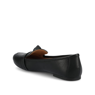 MARCI FAUX LEATHER LOAFER FLATS IN WIDE