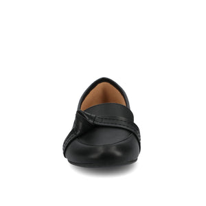 MARCI LOAFER FLATS IN VEGAN LEATHER - Black PU
