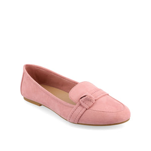 MARCI LOAFER FLATS IN FAUX SUEDE - Blush