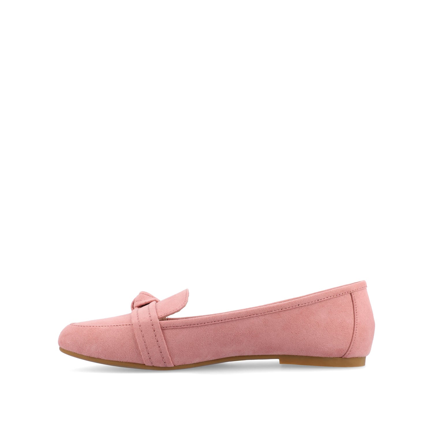 MARCI FAUX SUEDE LOAFER FLATS IN WIDE - Blush