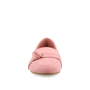 MARCI LOAFER FLATS IN FAUX SUEDE - Blush