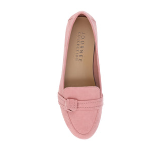 MARCI FAUX SUEDE LOAFER FLATS IN WIDE