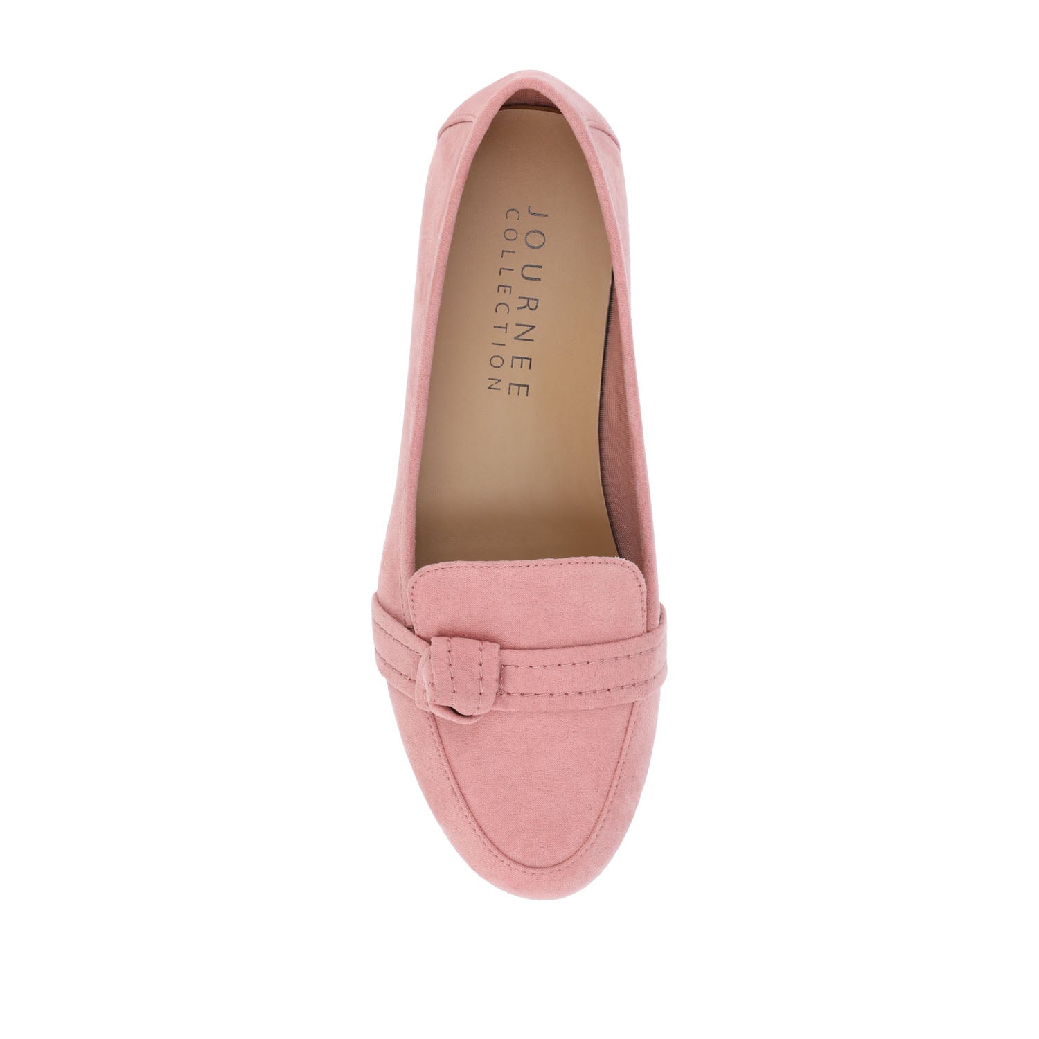 MARCI LOAFER FLATS IN FAUX SUEDE - Blush