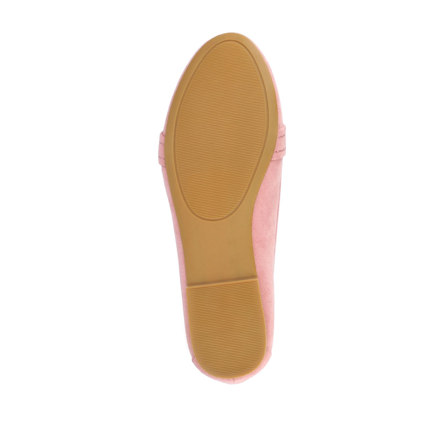 MARCI FAUX SUEDE LOAFER FLATS IN WIDE - Blush