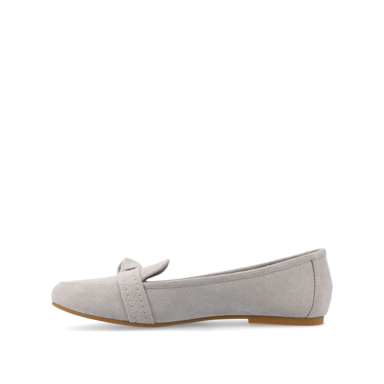MARCI LOAFER FLATS IN FAUX SUEDE - Grey
