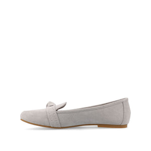 MARCI LOAFER FLATS IN FAUX SUEDE - Grey