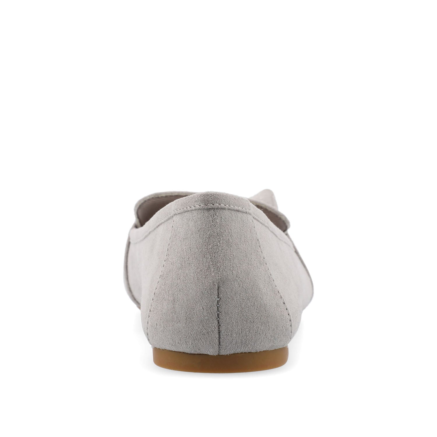 MARCI FAUX SUEDE LOAFER FLATS IN WIDE - Grey