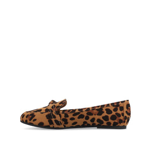 MARCI LOAFER FLATS IN FAUX SUEDE - Leopard Faux
