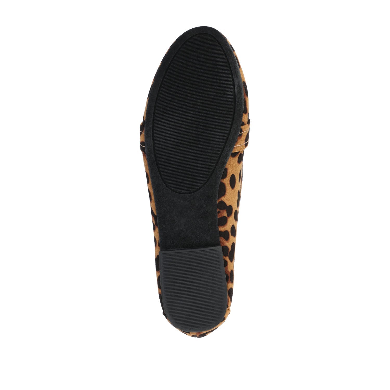 MARCI FAUX SUEDE LOAFER FLATS IN WIDE - Leopard Faux