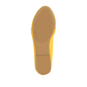 MARCI LOAFER FLATS IN FAUX SUEDE - Mustard