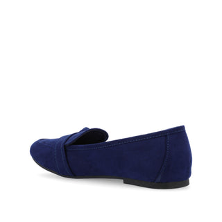 MARCI FAUX SUEDE LOAFER FLATS IN WIDE