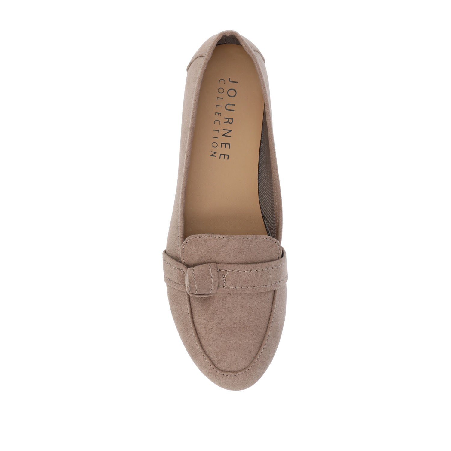 MARCI LOAFER FLATS IN FAUX SUEDE - Taupe