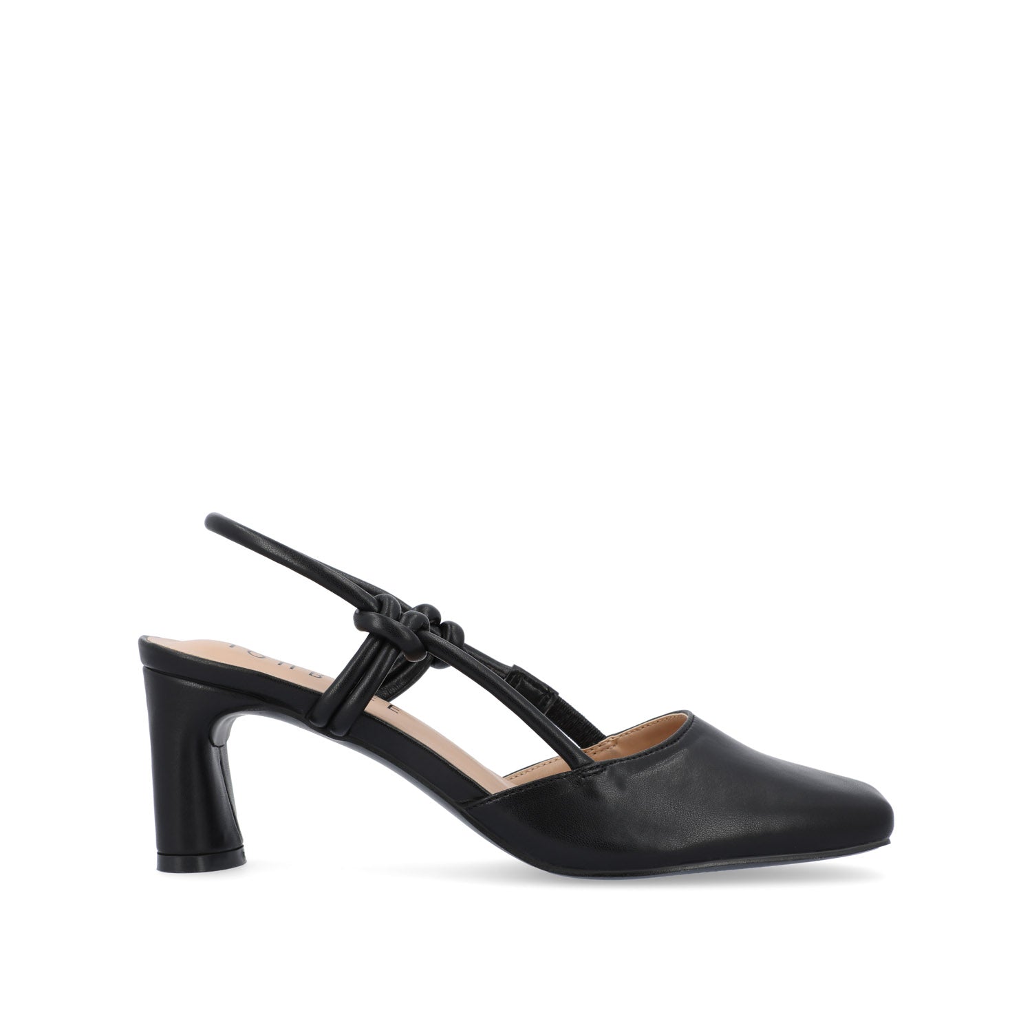 MARGEENE SLINGBLACK HEELS IN VEGAN LEATHER - Black