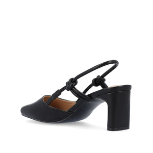 MARGEENE SLINGBLACK HEELS IN VEGAN LEATHER - Black