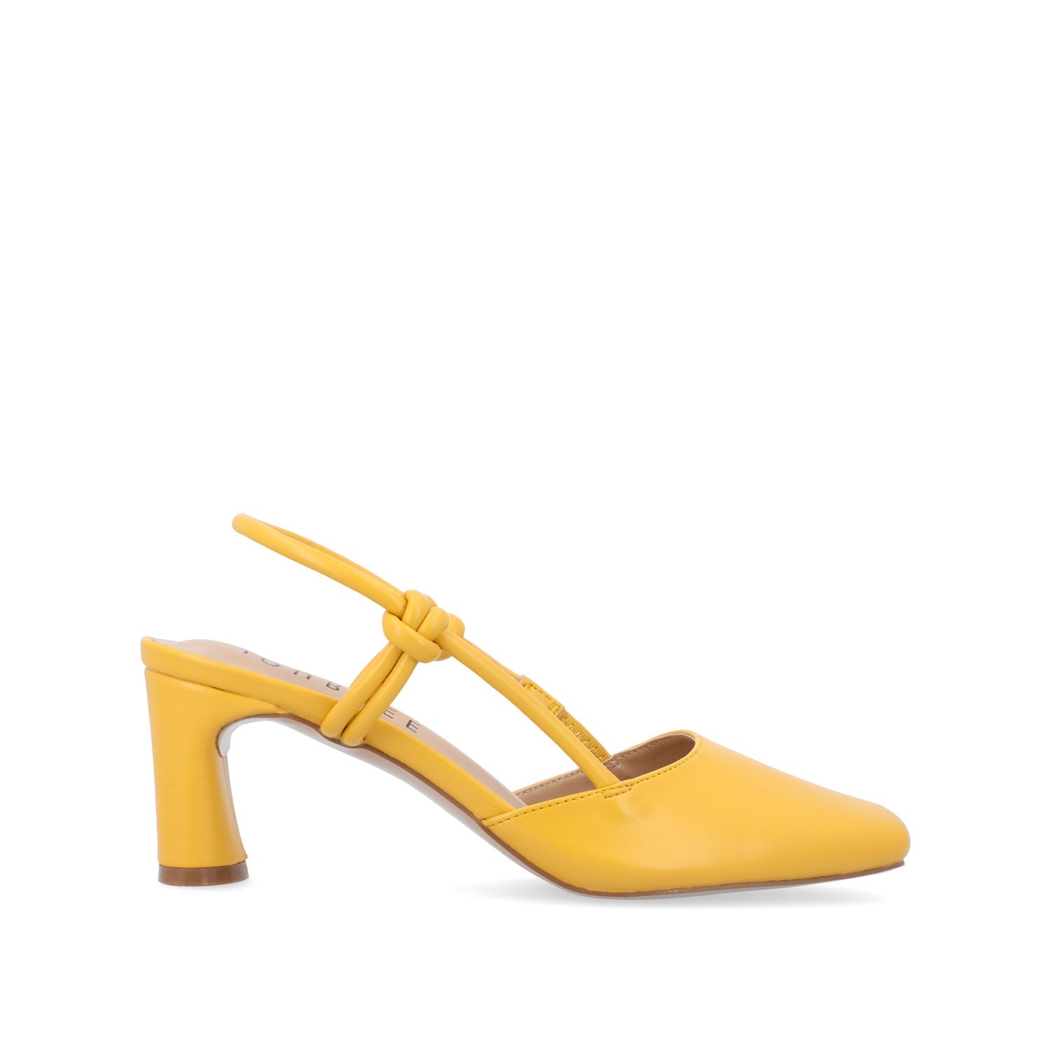 MARGEENE SLINGBLACK HEELS IN VEGAN LEATHER - Yellow