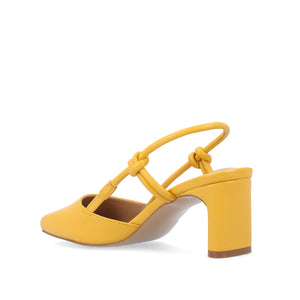 MARGEENE SLINGBLACK HEELS IN VEGAN LEATHER - Yellow