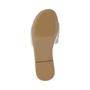 MARIA SLIP ON SANDALS - Silver