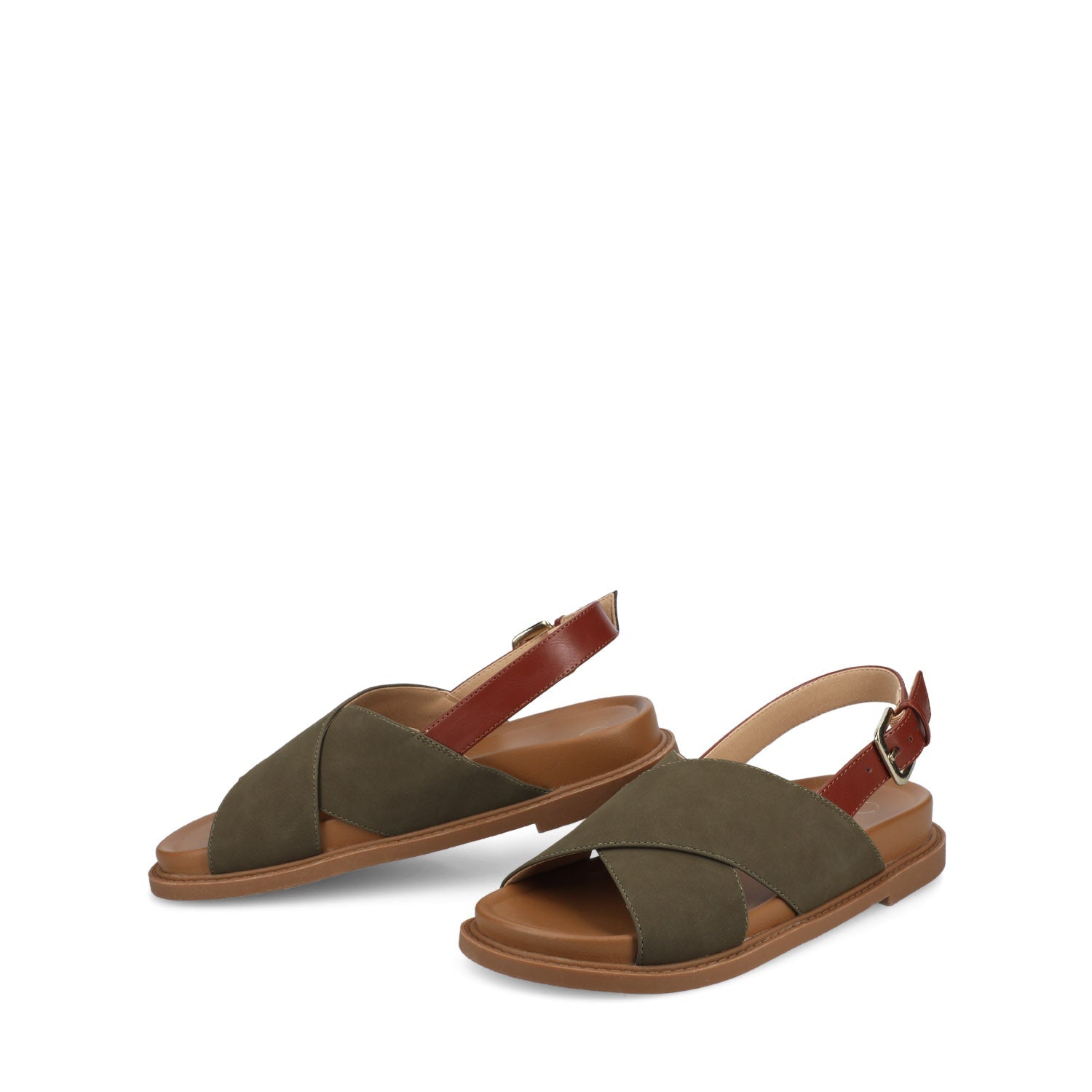 MARINNA FLAT SANDALS - Olive