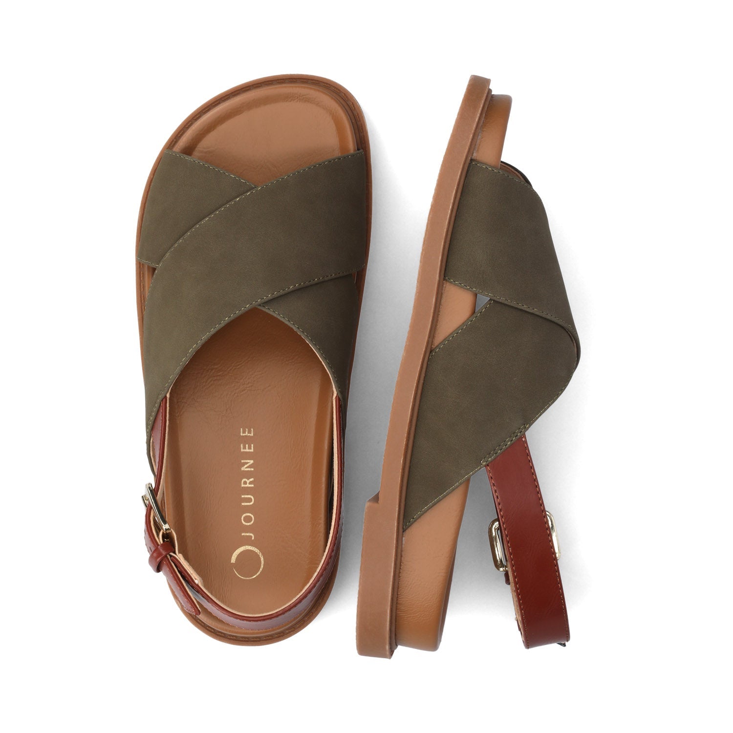 MARINNA FLAT SANDALS - Olive