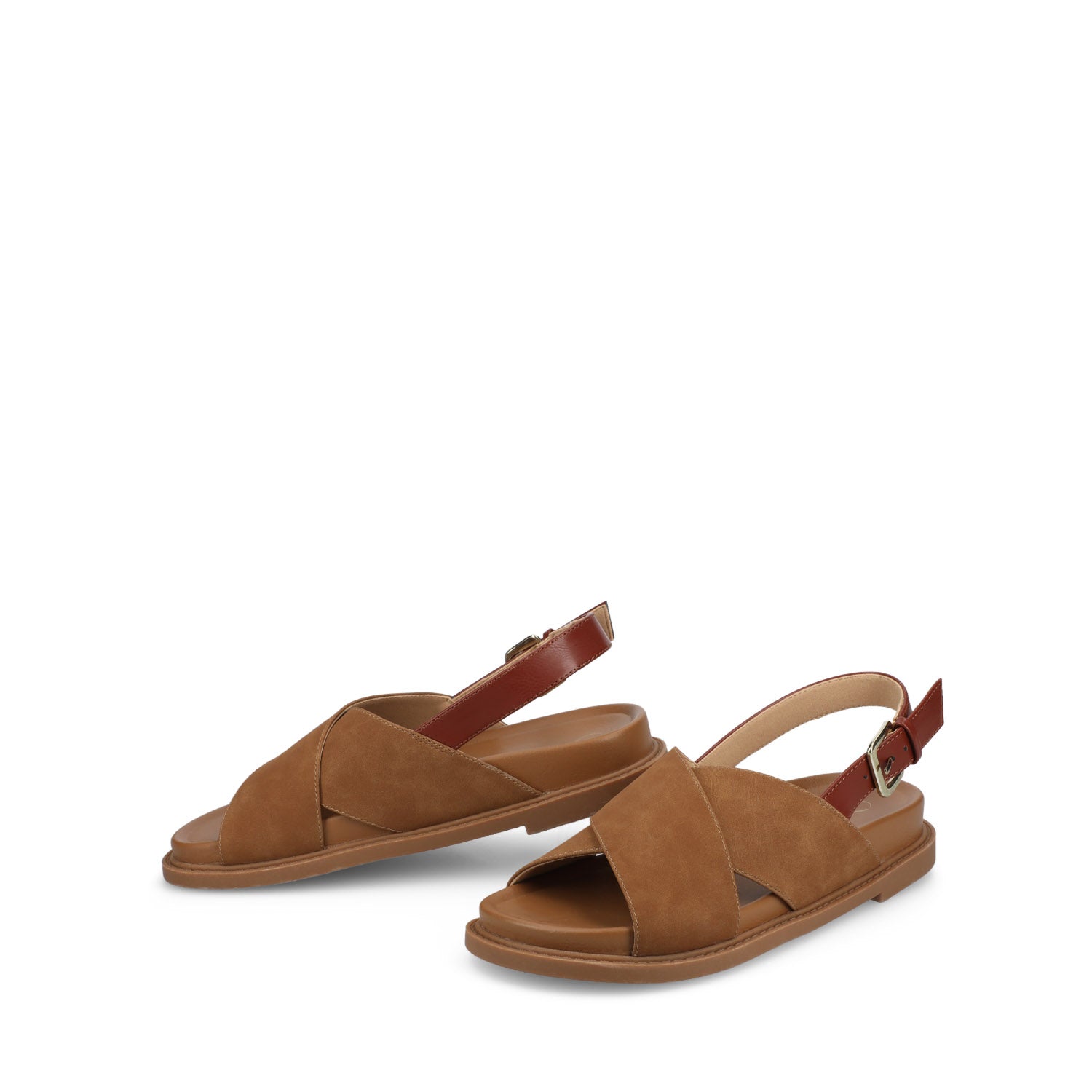 MARINNA FLAT SANDALS - Tan