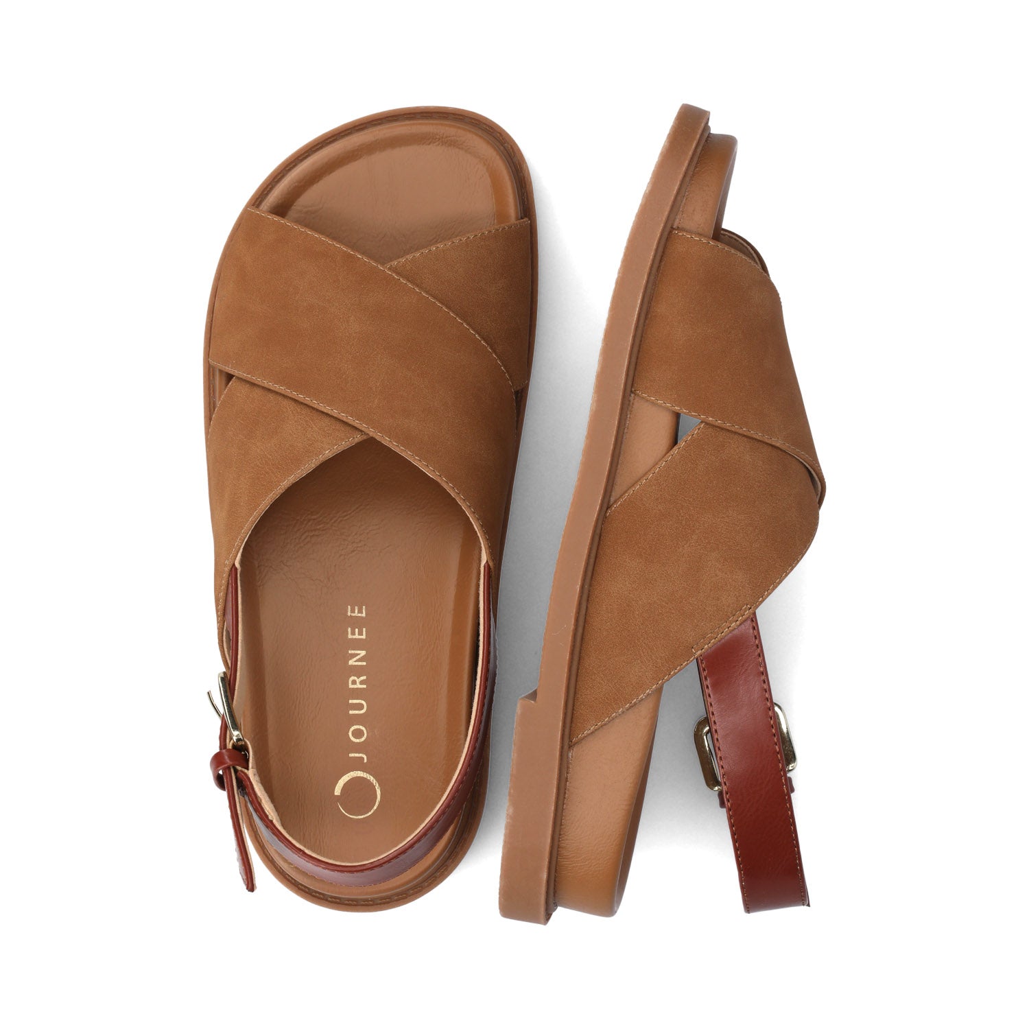MARINNA FLAT SANDALS - Tan