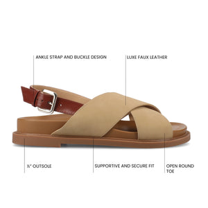 MARINNA FLAT SANDALS - Taupe