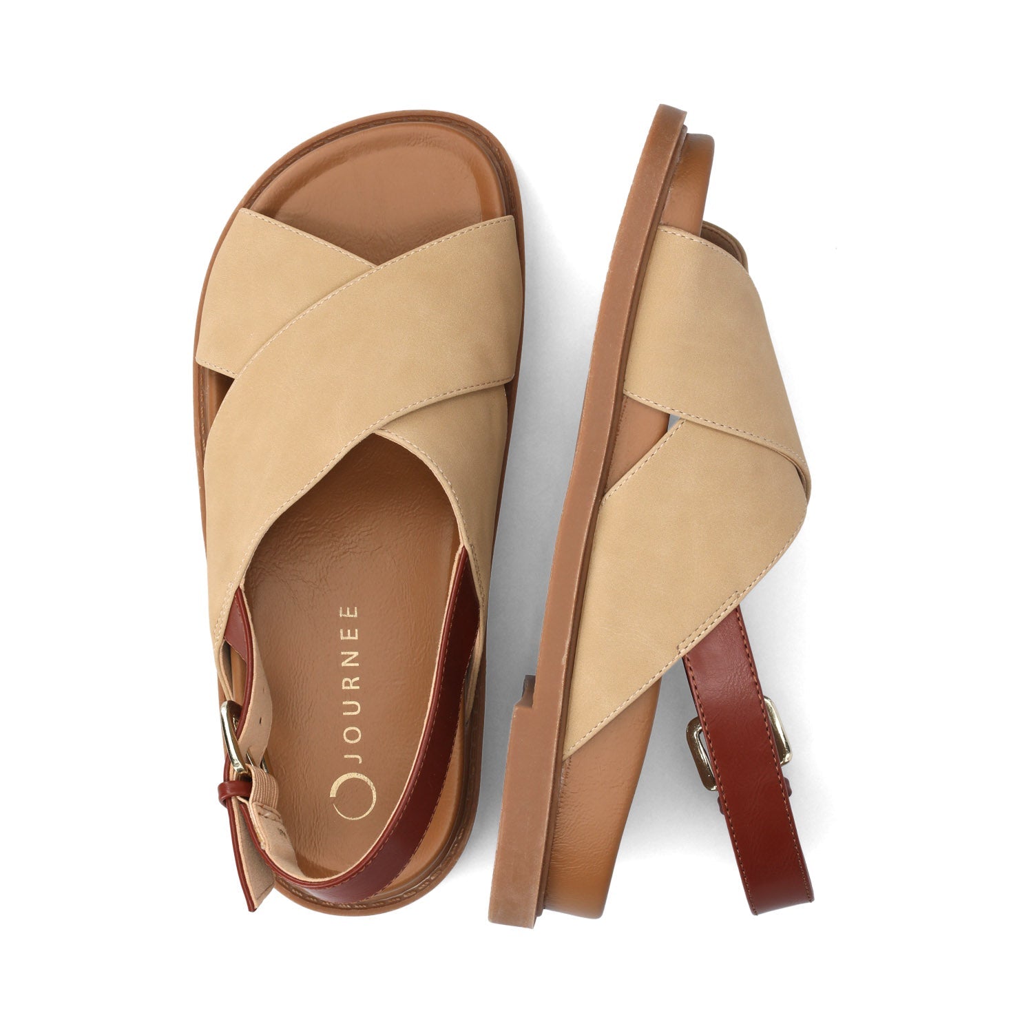 MARINNA FLAT SANDALS - Taupe