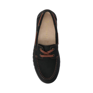 MARION BOAT SHOE LOAFER - Black
