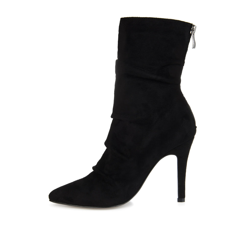 MARKIE STILETTO HEELED BOOTIES IN FAUX SUEDE