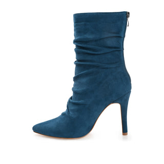 MARKIE STILETTO HEELED BOOTIES IN FAUX SUEDE