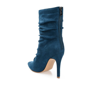 MARKIE STILETTO HEELED BOOTIES IN FAUX SUEDE - Blue