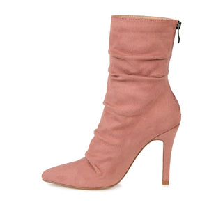 MARKIE STILETTO HEELED BOOTIES IN FAUX SUEDE