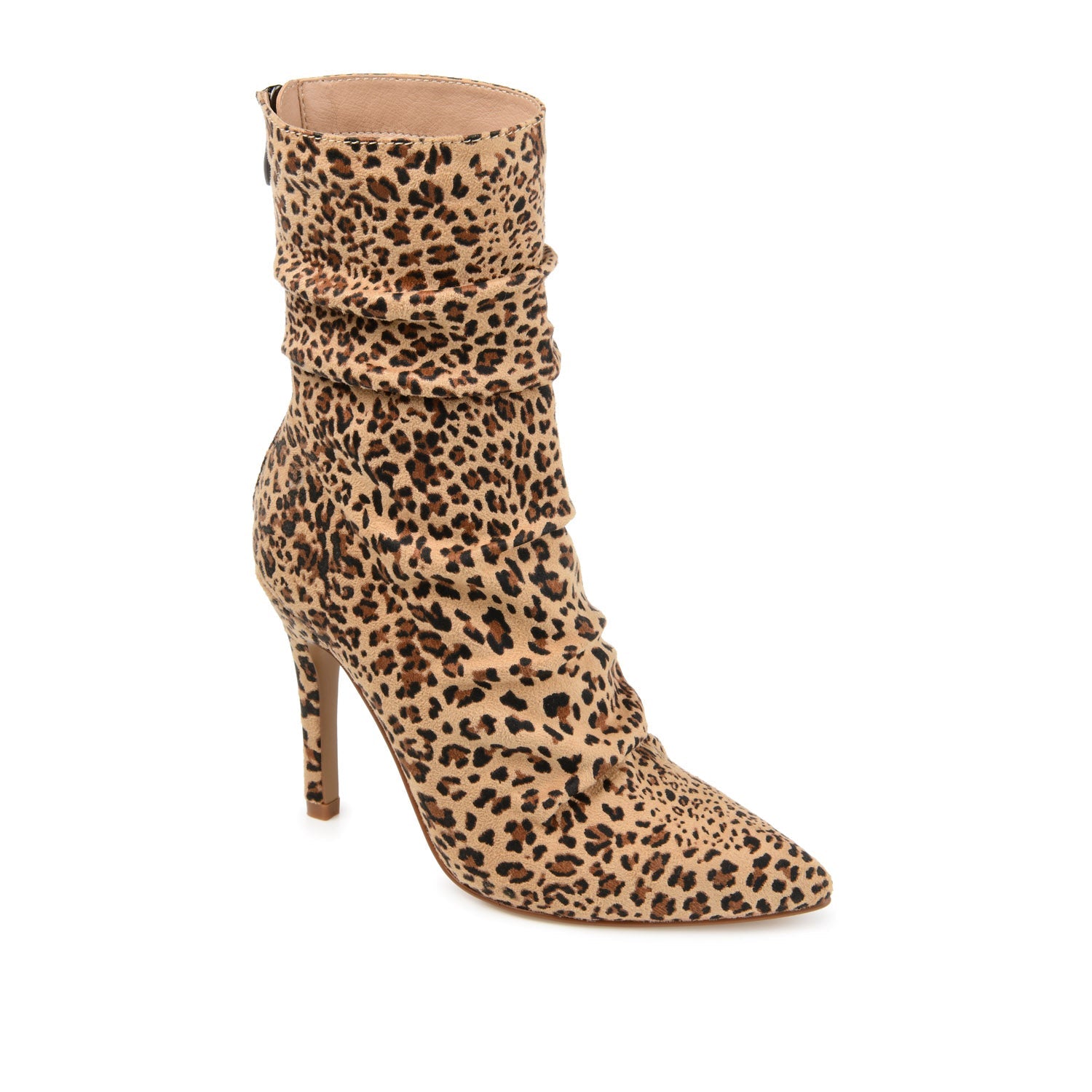 MARKIE STILETTO HEELED BOOTIES IN FAUX SUEDE - Leopard Faux Suede 2