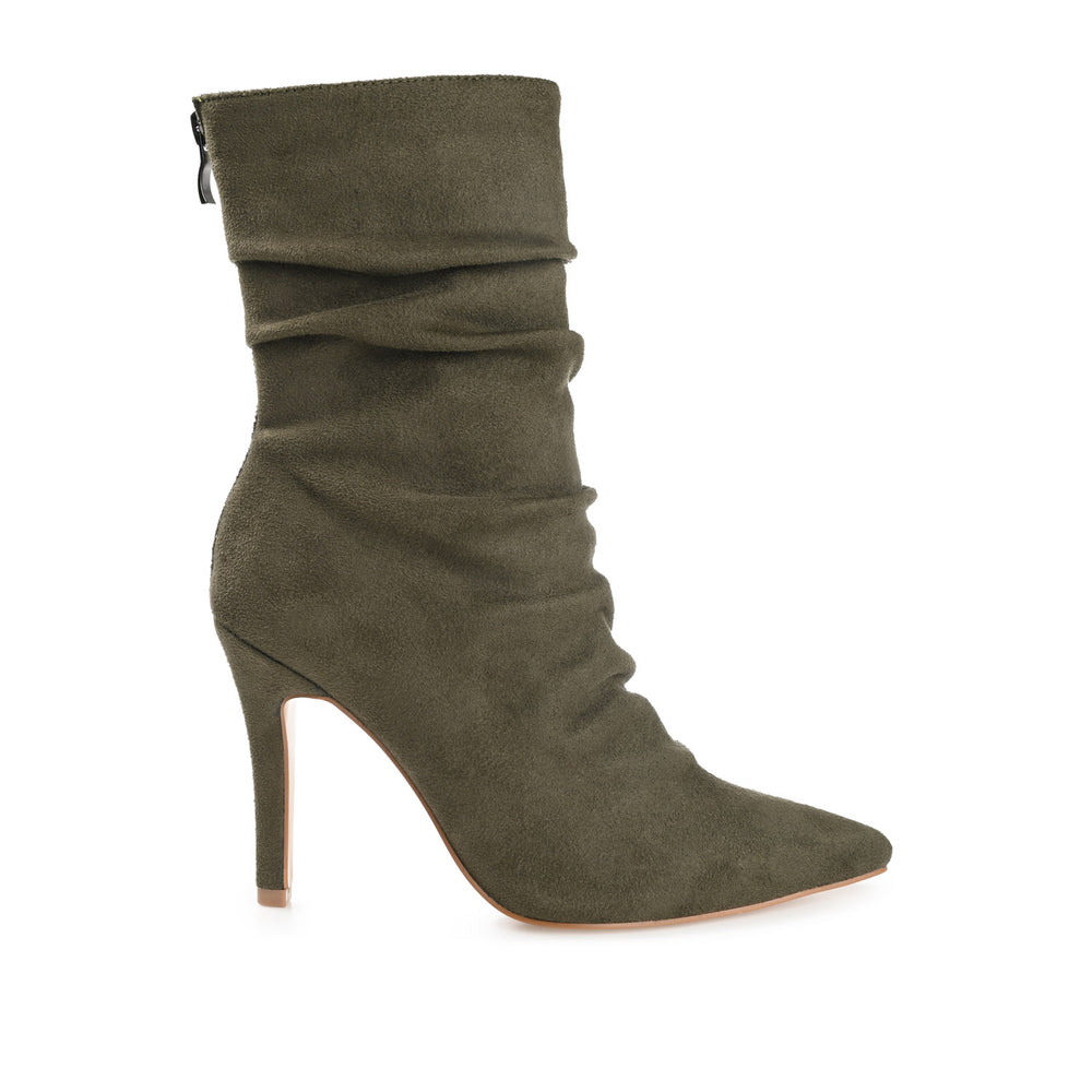 MARKIE STILETTO HEELED BOOTIES IN FAUX SUEDE