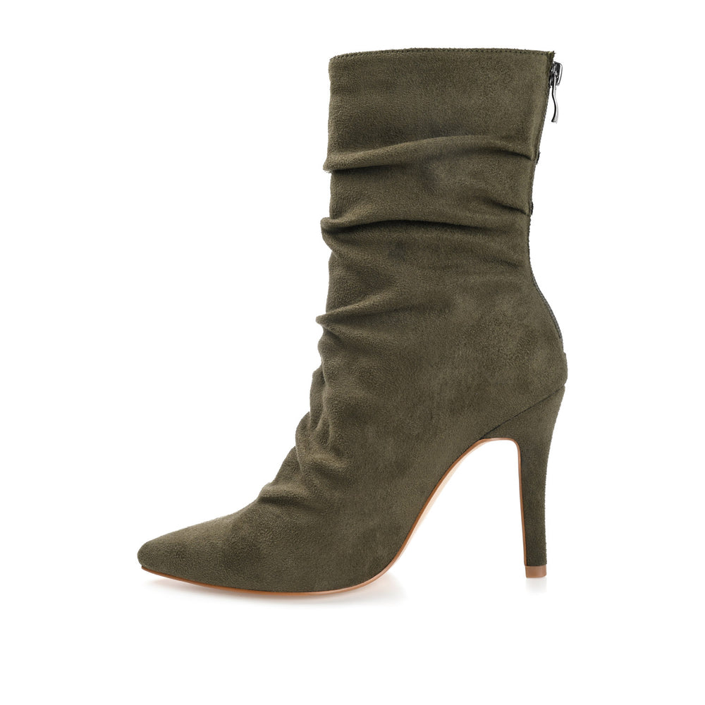 MARKIE STILETTO HEELED BOOTIES IN FAUX SUEDE