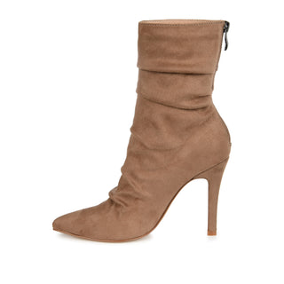 MARKIE STILETTO HEELED BOOTIES IN FAUX SUEDE