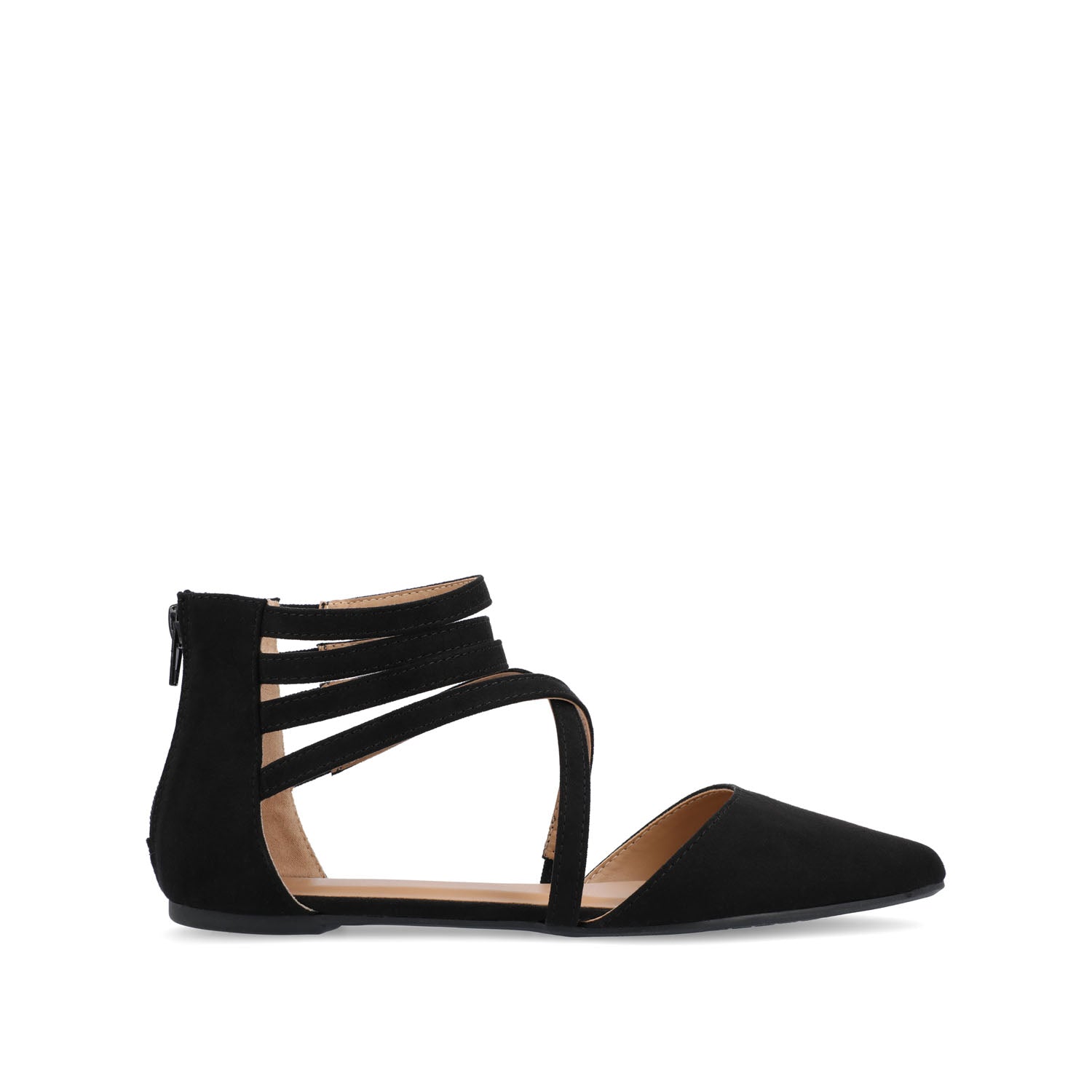 MARLEE D'ORSAY FLATS IN FAUX SUEDE - Black