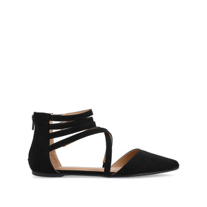 MARLEE D'ORSAY FLATS IN FAUX SUEDE - Black