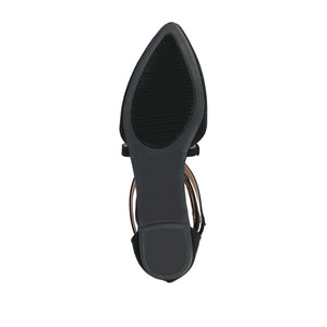 MARLEE D'ORSAY FLATS IN FAUX SUEDE - Black