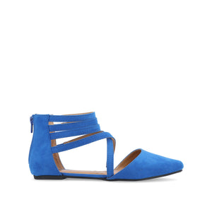 MARLEE D'ORSAY FLATS IN FAUX SUEDE - Blue