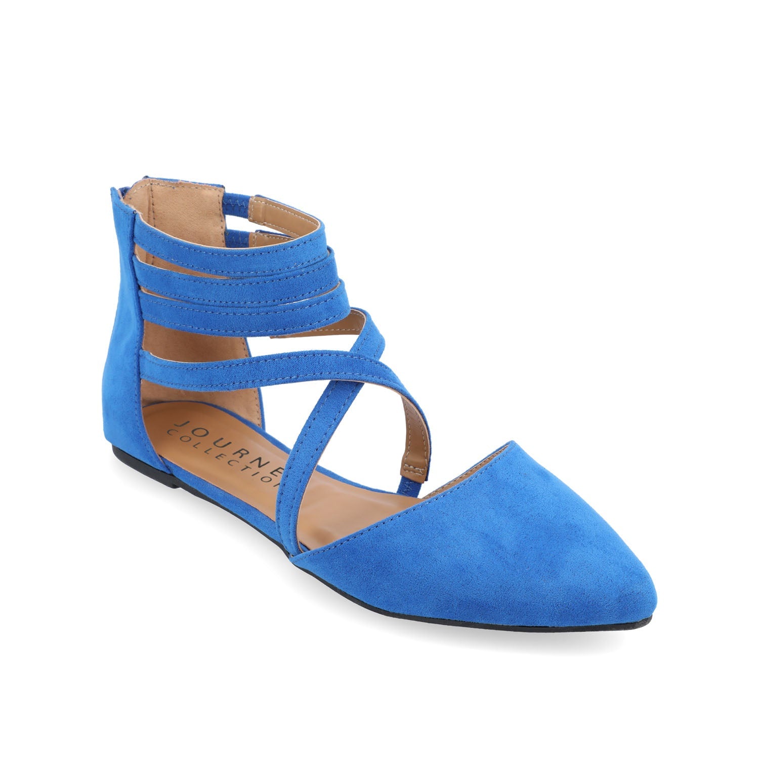 MARLEE D'ORSAY FLATS IN FAUX SUEDE - Blue