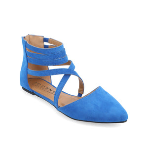 MARLEE D'ORSAY FLATS IN FAUX SUEDE - Blue