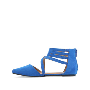 MARLEE D'ORSAY FLATS IN FAUX SUEDE - Blue