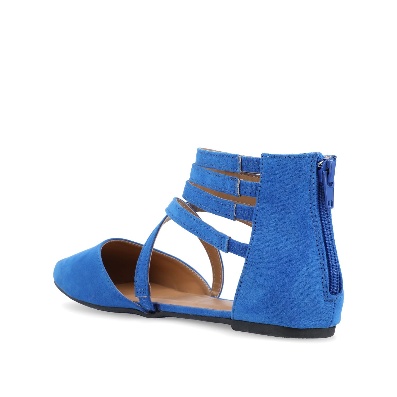 MARLEE D'ORSAY FLATS IN FAUX SUEDE - Blue