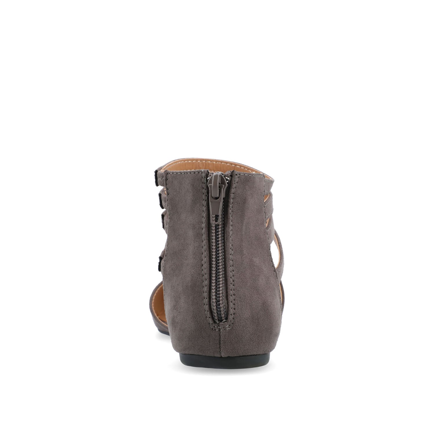 MARLEE D'ORSAY FLATS IN FAUX SUEDE - Grey