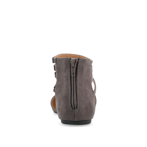 MARLEE D'ORSAY FLATS IN FAUX SUEDE - Grey